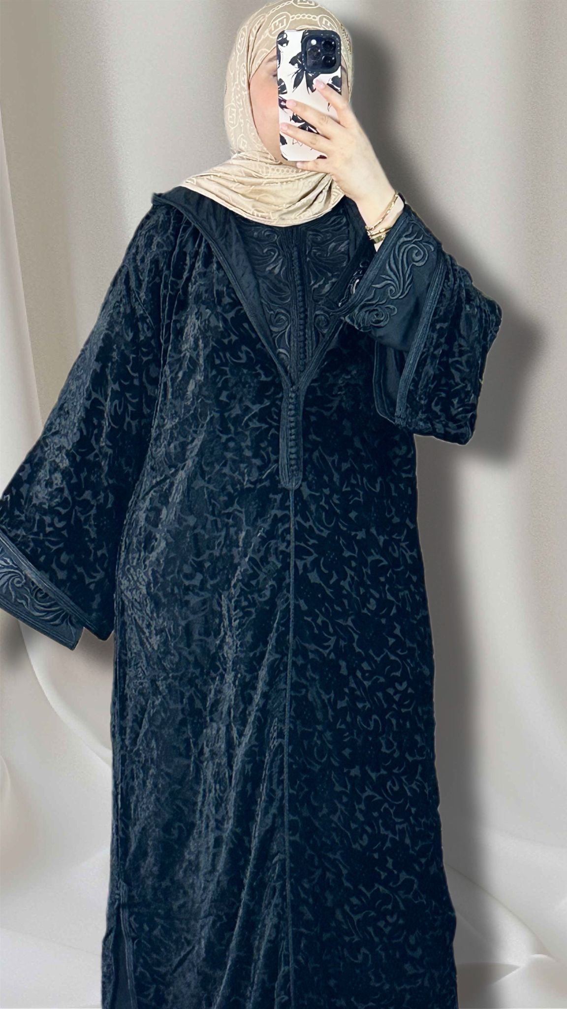 Jellaba in der farbe schwarz