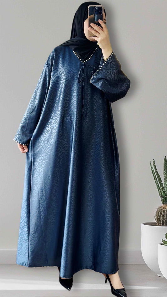 Elegante abaya in der farbe dunkle blau