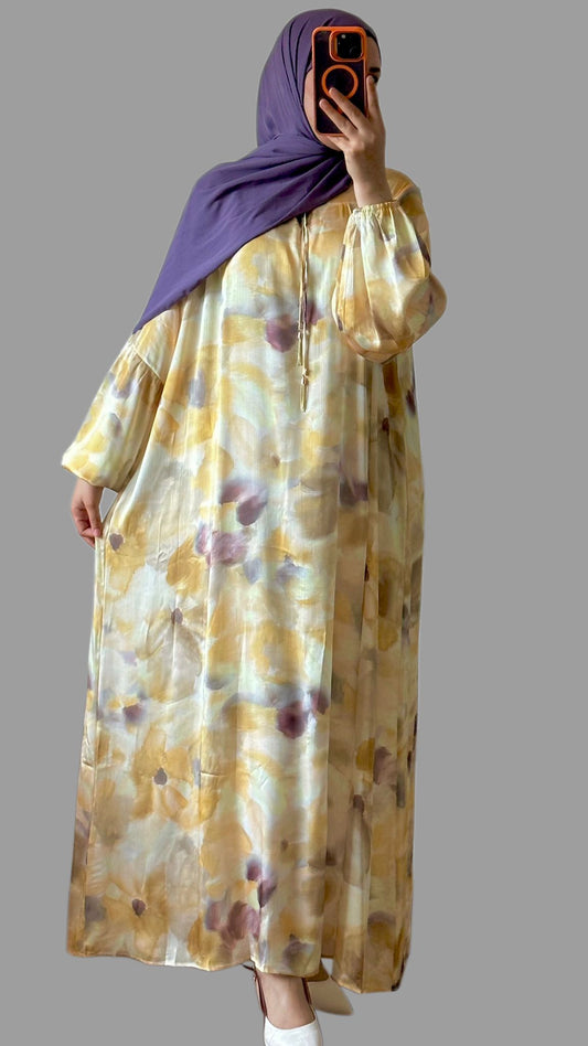 Blume lang maxikleid