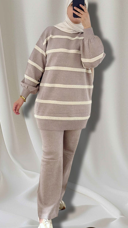 NADIA Zweiteiliges Strick-Set – Hose &amp; Pullover