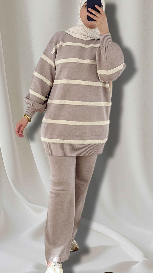 NADIA Zweiteiliges Strick-Set – Hose &amp; Pullover