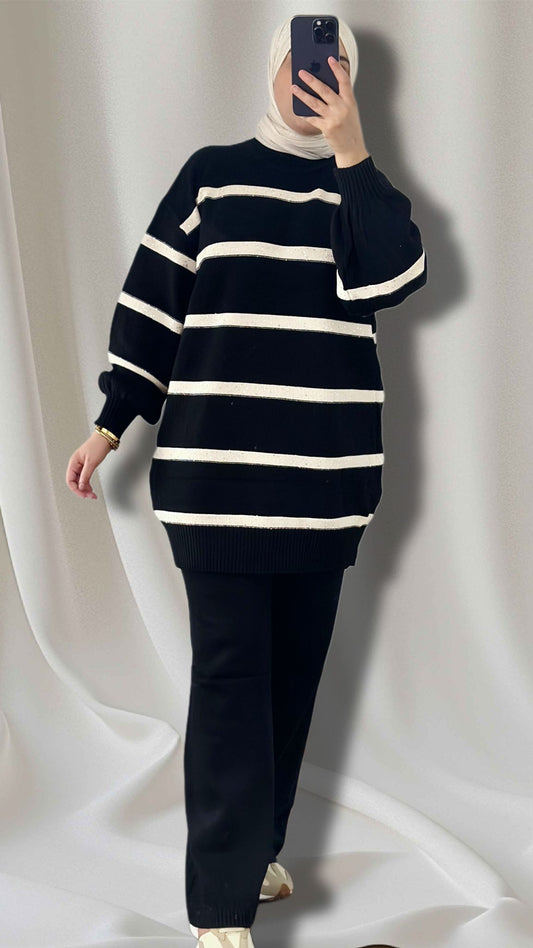 NADIA Zweiteiliges Strick-Set – Hose &amp; Pullover