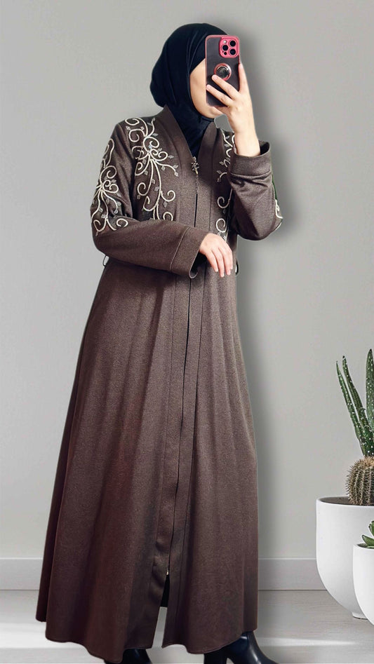 FAKHAMAs abaya in braun