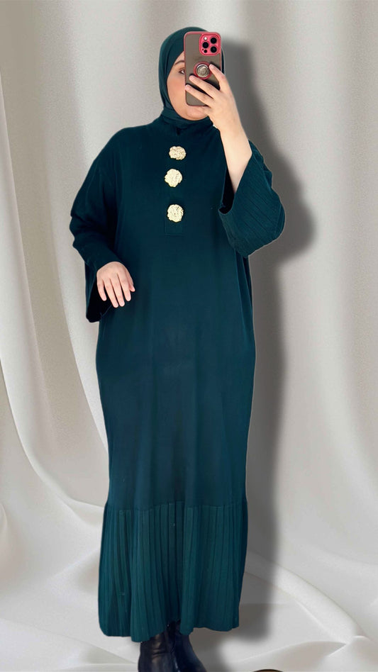 LAYLAS strickkleid in dunkel grun
