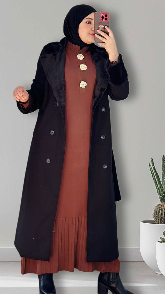 Elegante damen Mantel  in schwarz