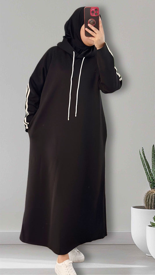 kaputzen kleid  in schwarz