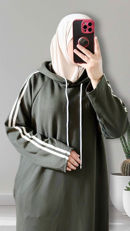 kaputzenkleid kleid in kaki
