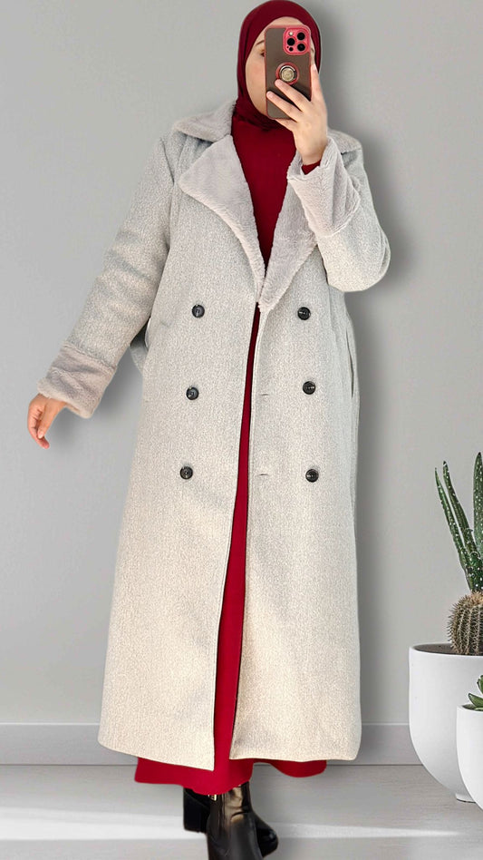 Eleganter damen Manter in grau