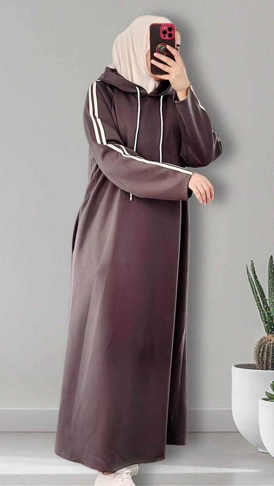 kaputzen kleid in grau