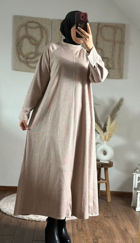 LATAFAs abaya in farbe taupe