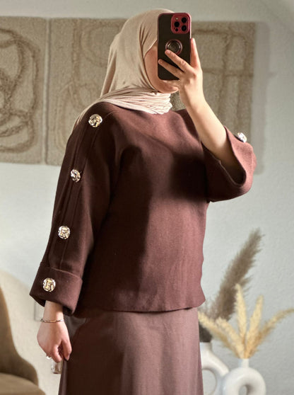 MARYAs Damenkdtrickkleid in braun