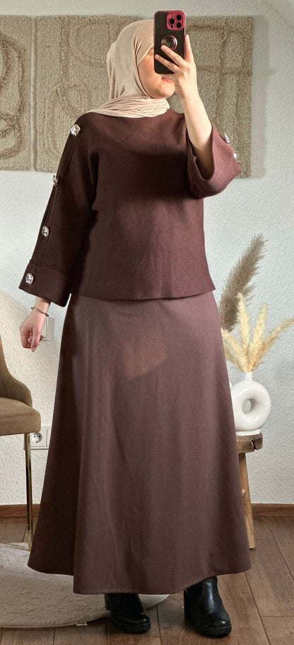 MARYAs Damenkdtrickkleid in braun