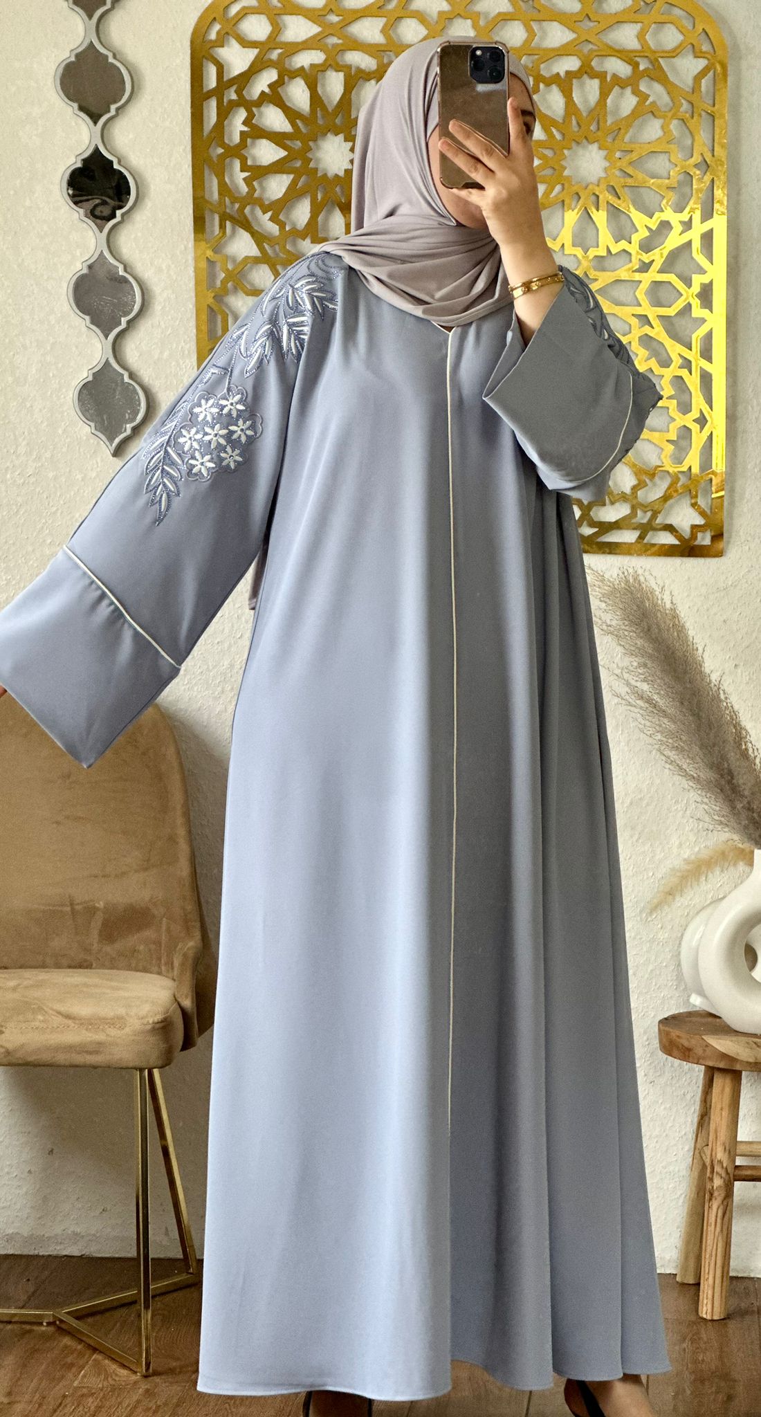 Layali  Elegante abaya in blau